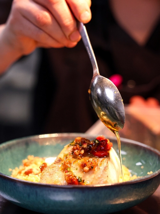 Cuisine bistronomique proposée au restaurant près de Béziers à Saint-Chinian Maison Del Moral